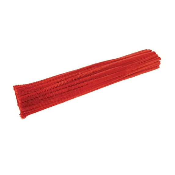 Colorations Pipe Cleaners, Red - Pack of 100