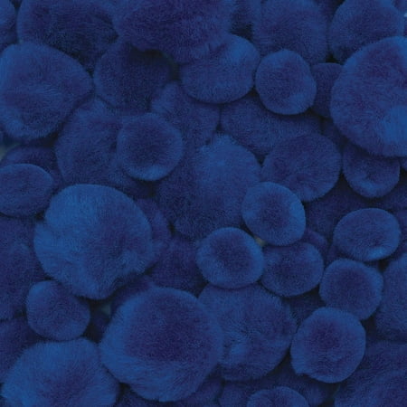 Colorations Pom-Poms, Blue - 100 Pieces