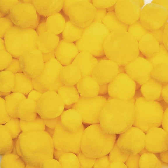 Colorations Pom-Poms, Yellow - 100 Pieces