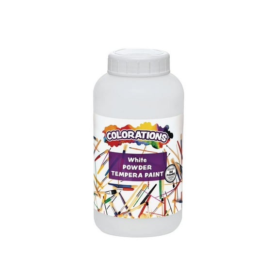 Colorations Powder Tempera, White - 1 lb.