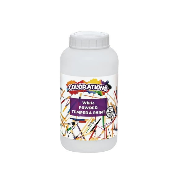 Colorations Powder Tempera, White - 1 lb.