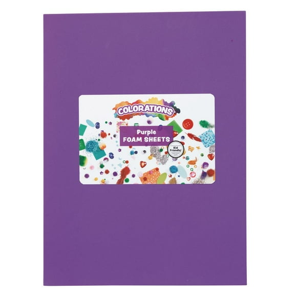 Colorations Purple Foam Sheets - 10 Pack