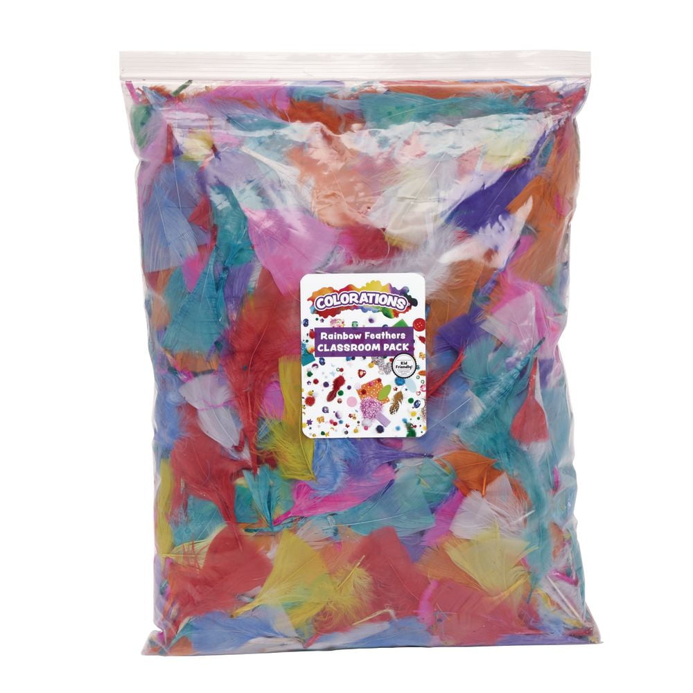 Colorations Rainbow Feathers Classroom Value Pack - 8 oz.