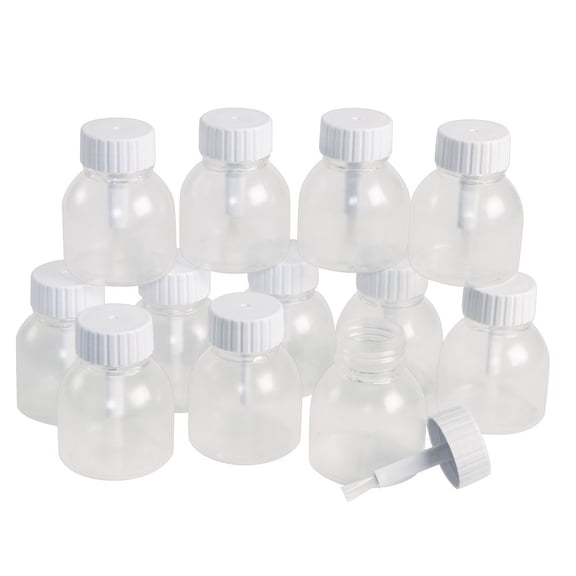 Colorations Re useable Glue Jar with Brush - Set of 12
