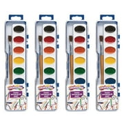Colorations Regular Best Value Watercolor Paints, 4 Palettes, 8 Colors ea