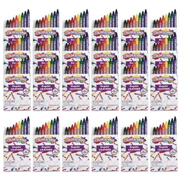 Colorations Regular Crayons - 24 Packs, Each 8 Colors