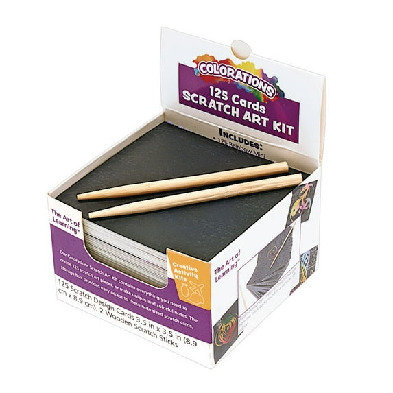 Colorations Scratch Art Kit - 125 Notes & 2 Styluses