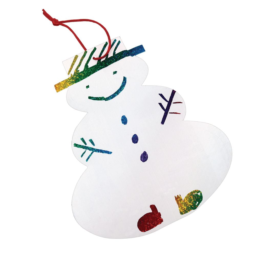 Colorations Scratch Art Snowman Ornaments - Set of 20 (Item # SDSNOMAN)