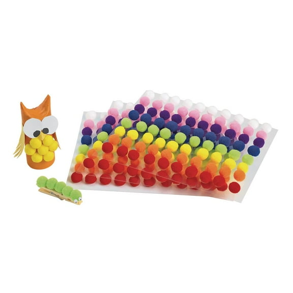 Colorations Self-Adhesive Pom-Poms 240 Pieces