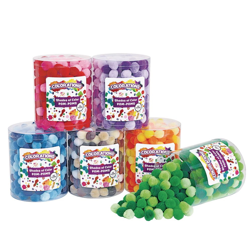 Colorations Shades of Color Pom-Poms - Set of 6