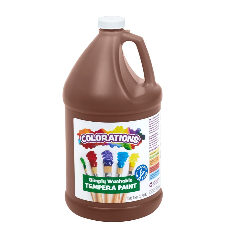 Colorations Simply Washable Tempera Paint Gallon- Brown