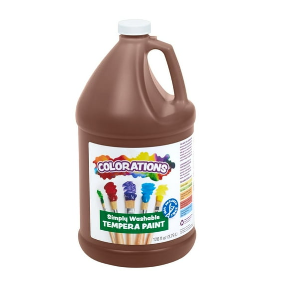 Colorations Simply Washable Tempera Paint Gallon- Brown
