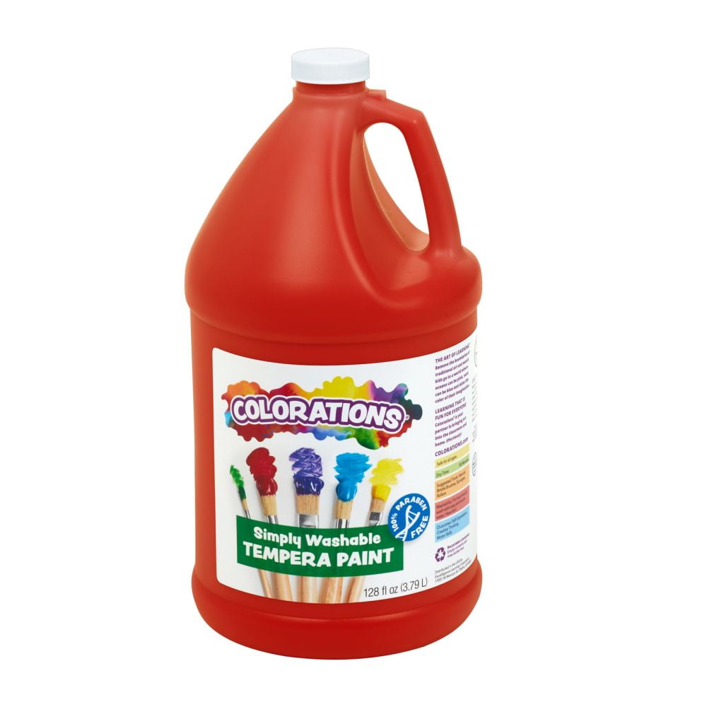 Colorations Simply Washable Tempera Paint Gallon- Red