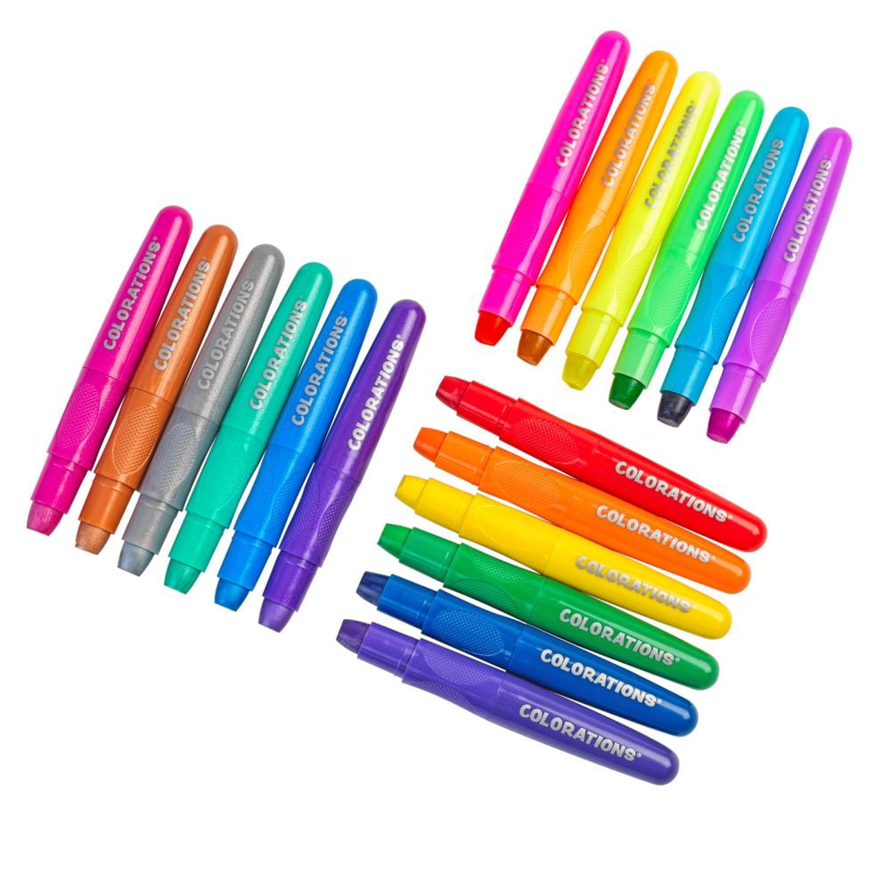 Colorations Smooth Silky Sticks, 18 Color set