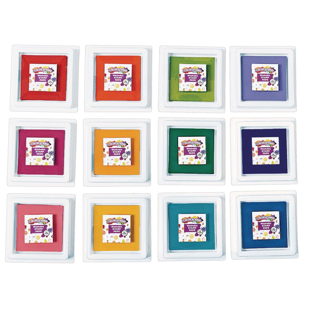 Colorations Stamper-Perfect Washable Stamp Pads - Set of 12 