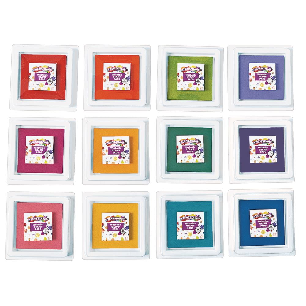 Colorations Stamper-Perfect Washable Stamp Pads - Set of 12