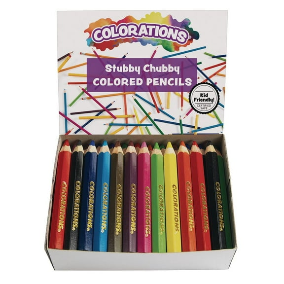 Colorations Stubby Chubby Colored Pencils - Set of 48