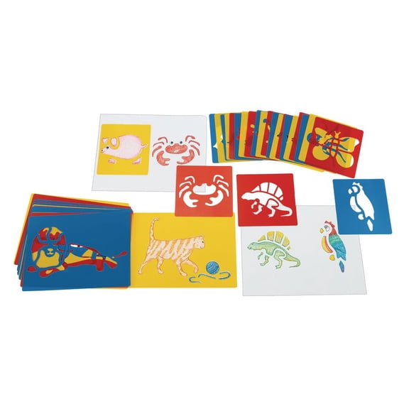 Colorations Washable Plastic Stencils Mega Set