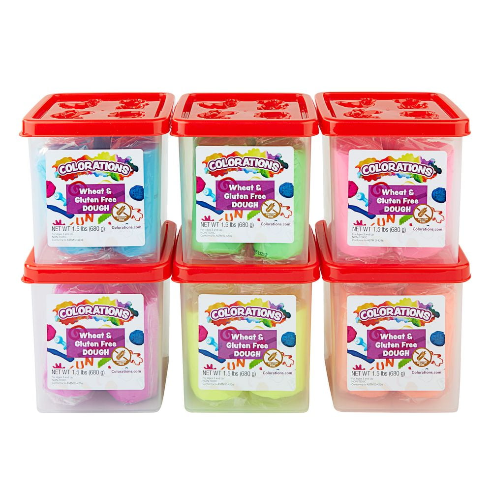 Colorations Wheat & Gluten Free 6 Neon, 2 of Each, 1.5 lbs