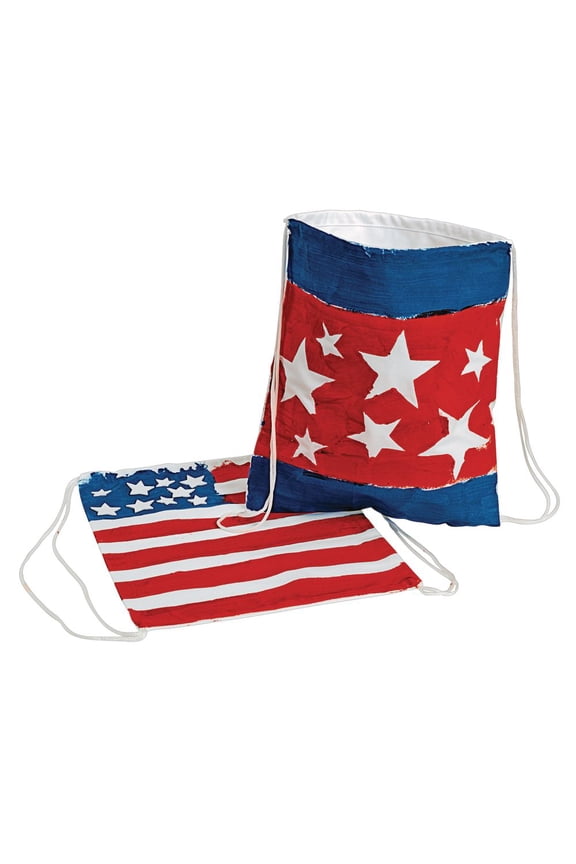 White Canvas Backpacks - Set of 12