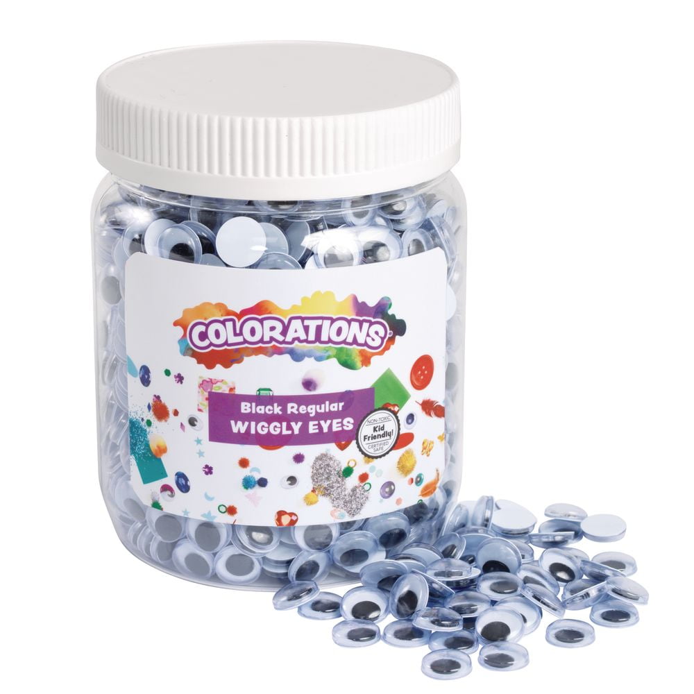 Colorations Wiggly Eyes, Black - 1, 000 Pieces
