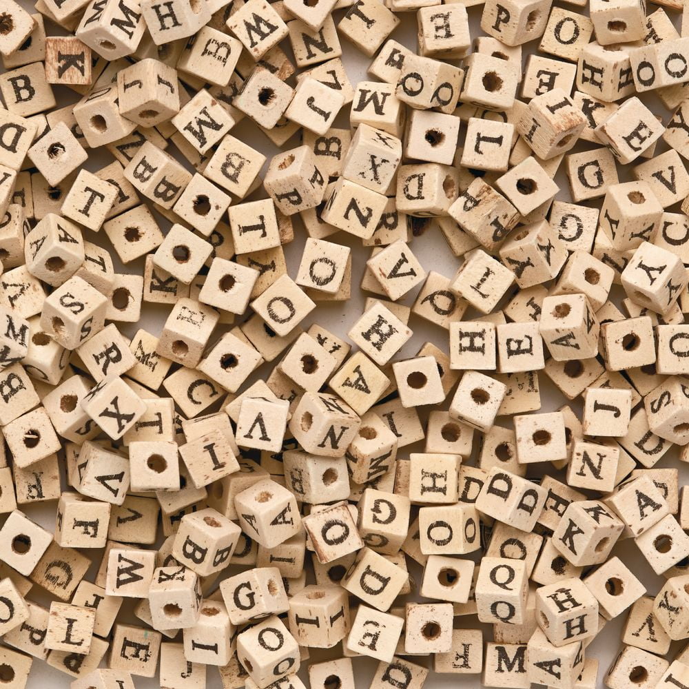 Colorations Wooden ABC Beads - 600 Pieces