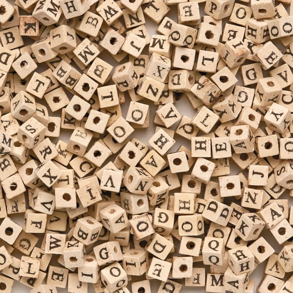 Colorations Wooden ABC Beads - 600 Pieces