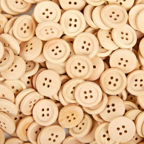 Colorations Wooden Buttons - 600 Pieces, 1 Lb