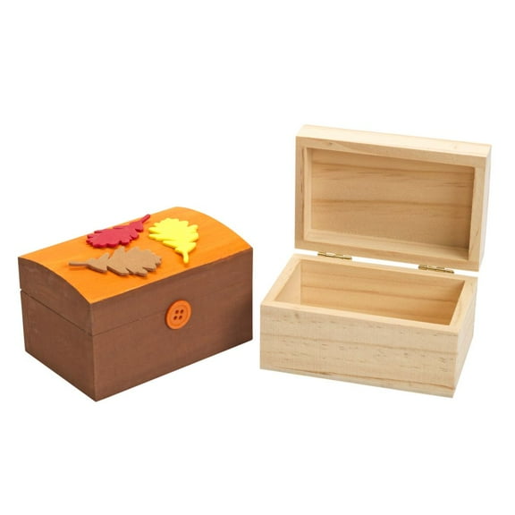Colorations Wooden Treasure Boxes - Set of 12