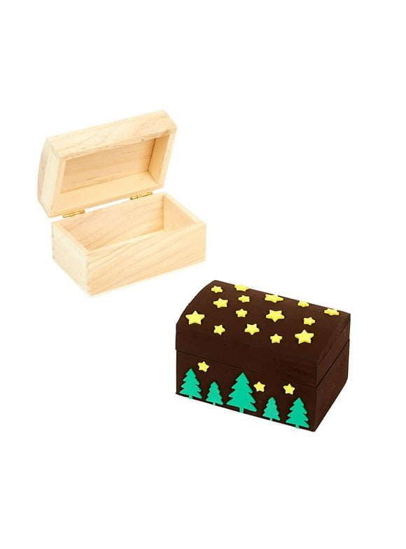 Colorations Wooden Treasure Boxes - Set of 12