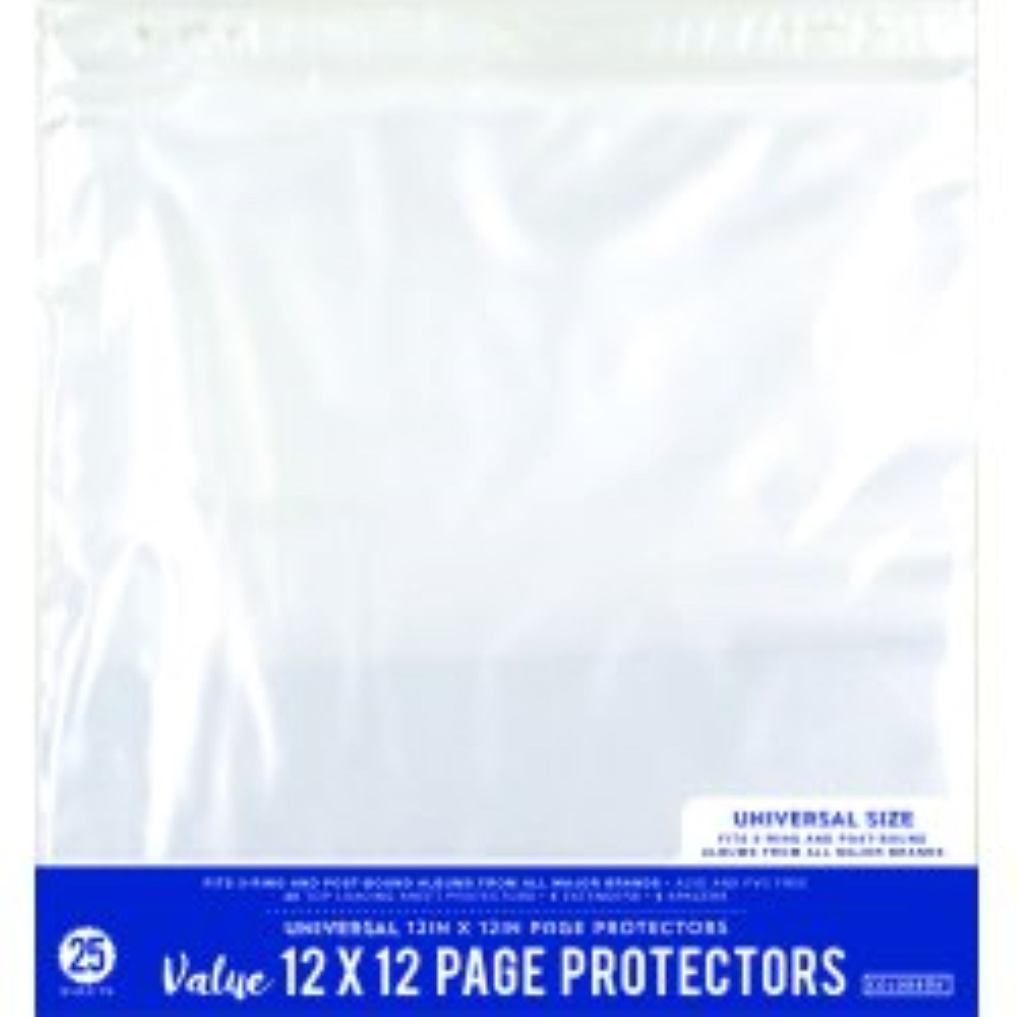 Colorbök Clear Plastic Page Protectors - 12x12 - 25 Sheets Arts
