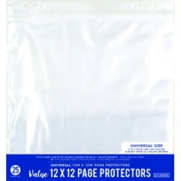 Colorbök Clear Plastic Page Protectors Value Pack - 12x12 - 25 Sheets