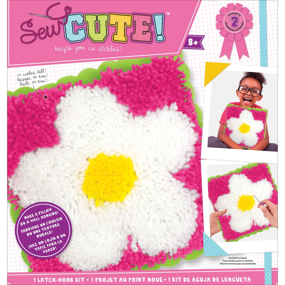 Colorbök Sew Cute! Latch Hook KitFlower