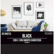Colorbök Smooth Black Cardstock, 12in x 12in, 121 lbs, 30 Sheets