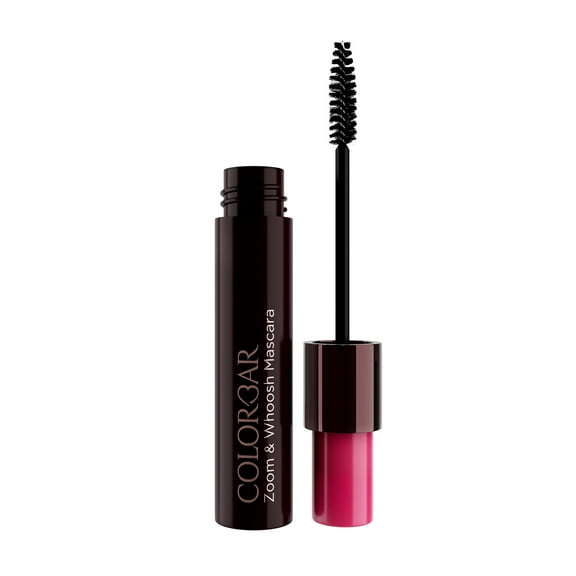 Colorbar Zoom Whoosh Mascara, Waterproof Mascara, 001 Black Sin, 0.3 oz