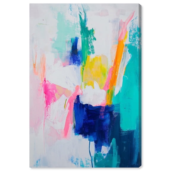 Colorbell Sunrise Canvas Modern Color Abstract by Art Remedy, Gallery Wrapped, 20" x 30"