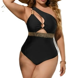 Catalina Women s plus size nautical swimdress with bow front Walmart