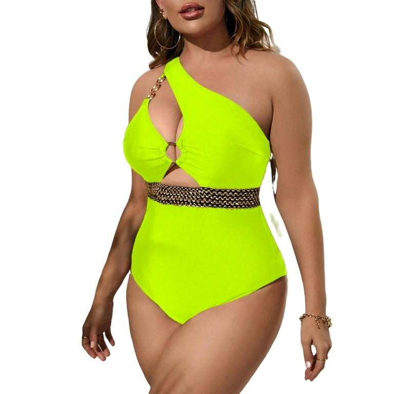 Walmart plus size one piece swimsuits hot sale