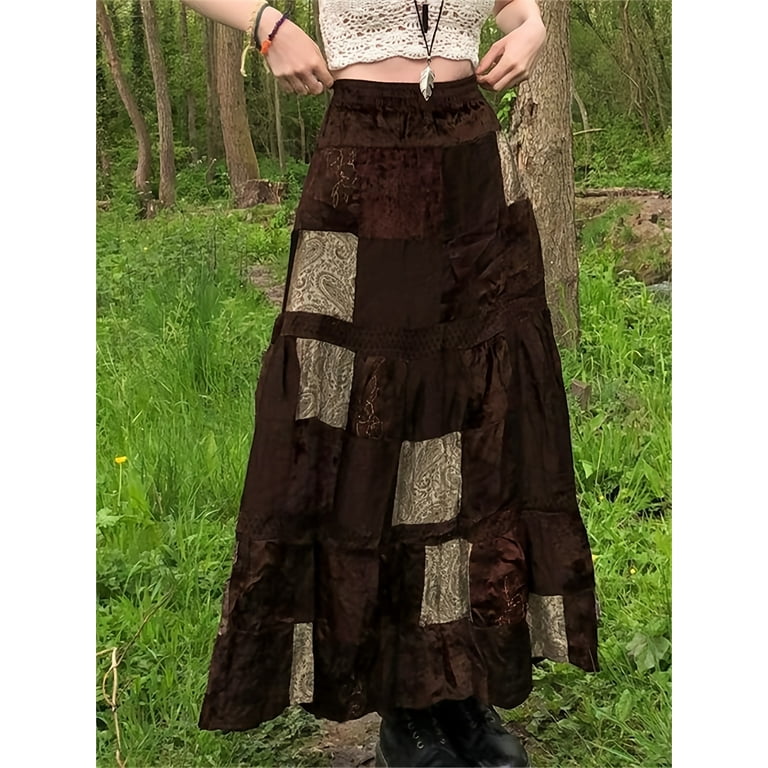 Patterned tiered skirt shop