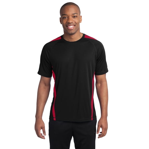 Sport-Tek Colorblock Posicharge Competitor Tee St351 - Black/ True Red - 3XL