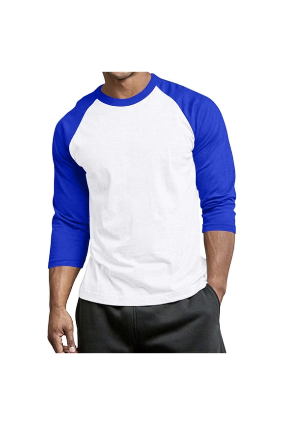 Colorblock Raglan Crewneck T Shirts For Men Summer Modern Beach Vacation Weekend Casual Travel Daily Wear Simple Styling Flexible Movement Clean Style Everyday Comfort
