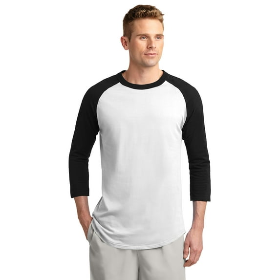 Sport-Tek Raglan Jersey (T200) White/Black, 2XL