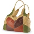 thumbnail image 1 of Colorblock Shoulder Bag, Hobo Purse, 3 Zippered Compartments, Lined Interior, 1 of 8