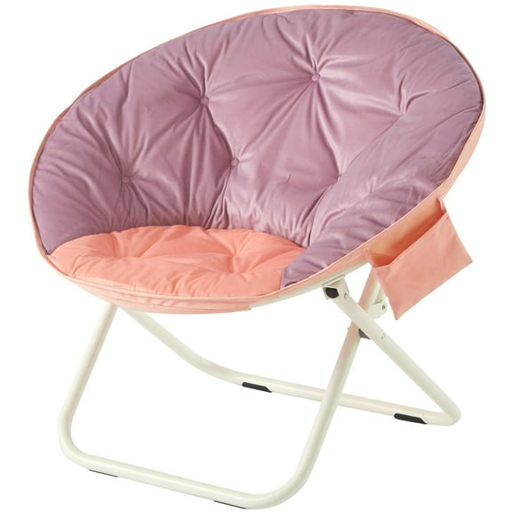 Colorblocked Urban Shop Saucer Chair, Purple/Pink, Teens and Adults