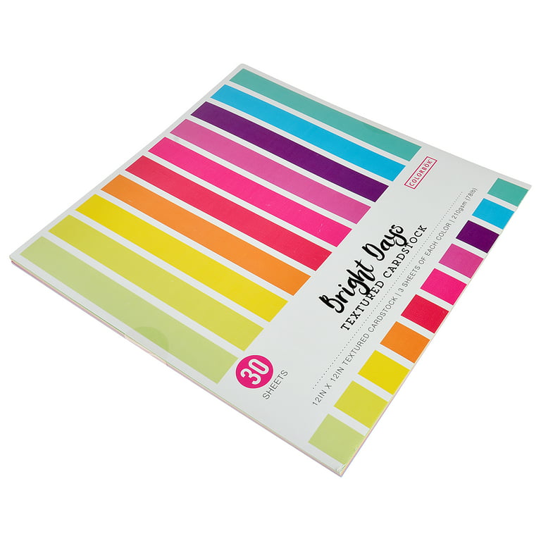 Colorbok Textured Cardstock Pad 12x12 30/Pkg Bright Days