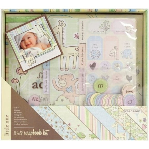 Colorbok Little One Postbound Album Kit, 8-Inch by 8-Inch