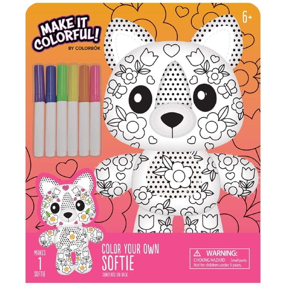 Colorbok Make It Colorful! Color Your Own Plush-Softie Cat