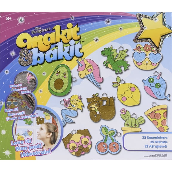 Colorbok Makit & Bakit Suncatcher Set 12/Pkg-Doorbuster 12"X14" Box