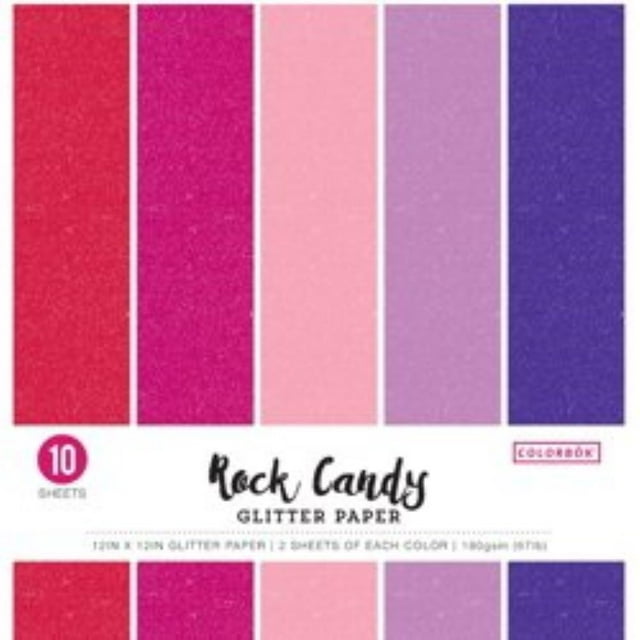 Colorbok Rock Candy Multicolor Glitter Cardstock, 12"x12", 141 lb./210