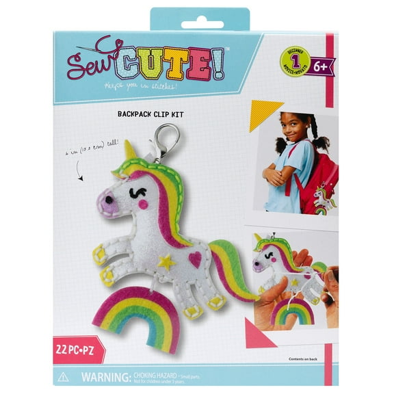 Colorbok Sew Cute! Felt Backpack Clip-Unicorn